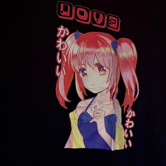 Stella Viva Black Anime Graphic Tee Size Sm - Picture 2 of 4